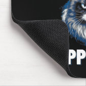 嬉しい顔おもしろいで、不機嫌な顔の猫 マウスパッド (コーナー)