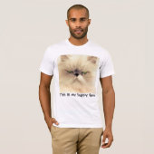 嬉しい顔おもしろい猫Tシャツ Tシャツ (正面フル)