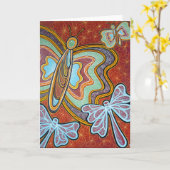 嬉しい飛行挨拶状 カード (黄色い花)