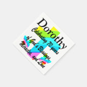 嬉しい70パーソナライズされた番目の誕生日ナプキンス スタンダードカクテルナプキン (角)