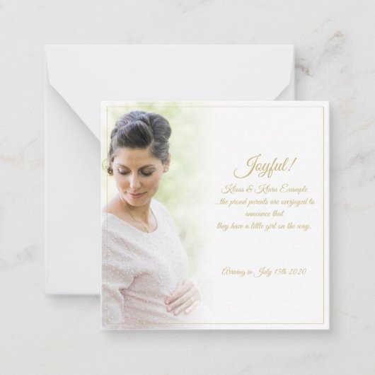 嬉しい! – 大きな期待 ノートカード (正面)