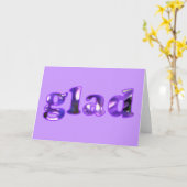 嬉しい、紫の花、フローラグリーティングカード カード (黄色い花)