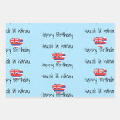 嬉しい。誕生日ハワイアン ラッピングペーパーシート (正面)