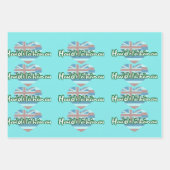 嬉しい。誕生日ハワイアン ラッピングペーパーシート (正面3)