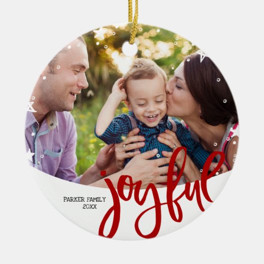 嬉しい|陶磁器のオーナメント セラミックオーナメント (正面)