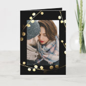 嬉しいNoelのフェイクな金ゴールドの写真カード シーズンカード (正面)