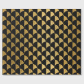 嬉しく、黒いアールデコの包装紙ロール ラッピングペーパー (フラット)