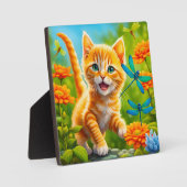 嬉しそうな子猫 フォトプラーク (正面)