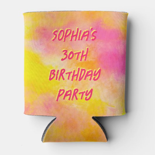 嬉しカスタムい30歳の誕生日の写真 缶クーラー (正面)