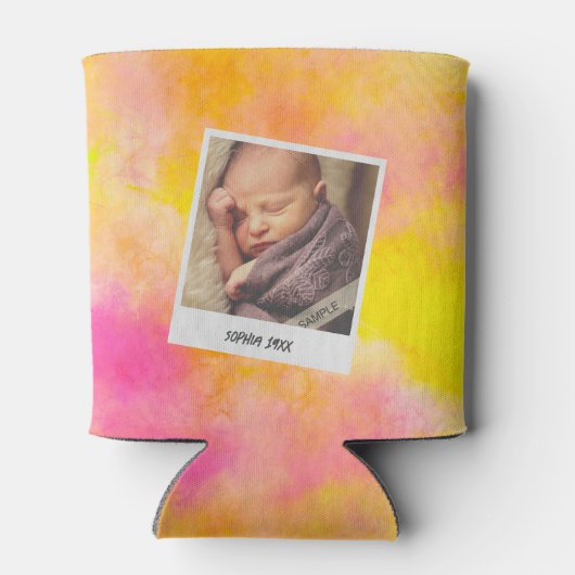 嬉しカスタムい30歳の誕生日の写真 缶クーラー (裏面)