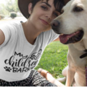 子おもしろいどもがほえる Tシャツ