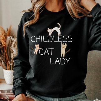 子おもしろいどものいない猫の女性 スウェットシャツ