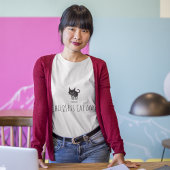 子おもしろいどものいない猫の女性 Tシャツ