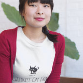 子おもしろいどものいない猫の女性 Tシャツ