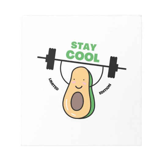 子おもしろい供は学校クールに行く ノートパッド (正面)