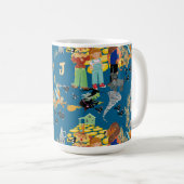 子おもしろい供キャラクター コーヒーマグカップ (正面右)