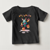子おもしろい供ハロウィーンモンスタートドラーベビーT-Sh ベビーTシャツ (正面)