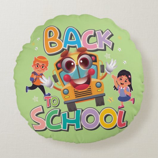 子おもしろい供バス,新学期 ラウンドクッション (正面)