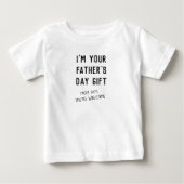 子おもしろい供ユーモアからお父さまの贈り物 ベビーTシャツ (正面)