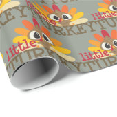 子おもしろい子供タイル小さな七面鳥のパターンパーティー ラッピングペーパー (ロールコーナー)