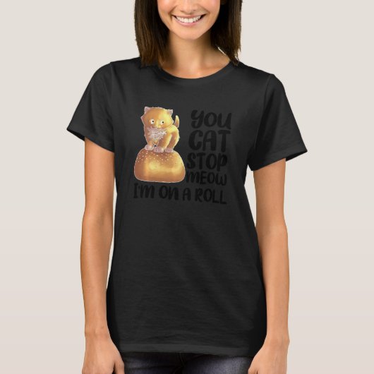 子おもしろい猫の愛転が者の猫が来る Tシャツ (正面)