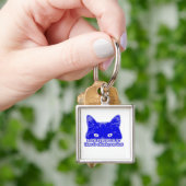 子おもしろい猫の飼い主と恋人のための猫ミーム キーホルダー (手)