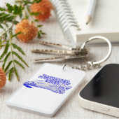 子おもしろい猫や猫好きの不機嫌な猫ミーム キーホルダー (正面右)