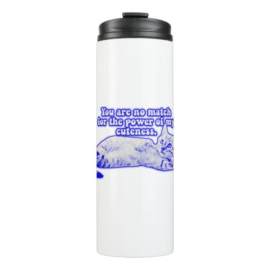 子おもしろい猫や猫好きの不機嫌な猫ミーム タンブラー (正面)