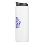 子おもしろい猫や猫好きの不機嫌な猫ミーム タンブラー (回転右)