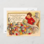 子およびプレゼント ポストカード (正面/裏面)