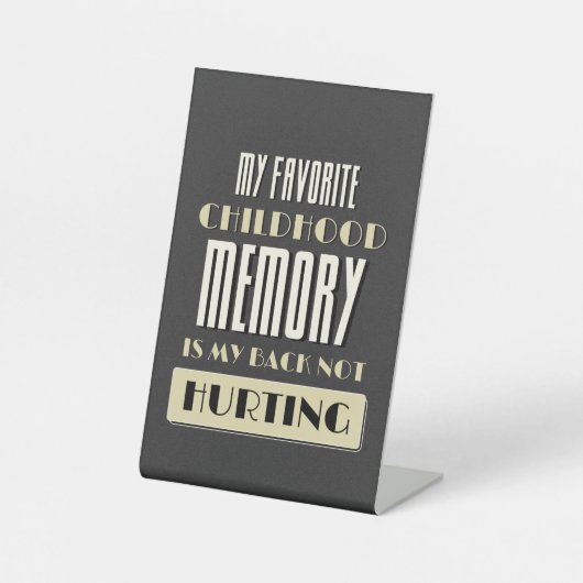 子お気に入りのどもの時の記憶は私の背中を傷つけない 台座サイン (正面)