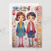 子お洒落供のイラストレーション母の日 (正面/裏面)