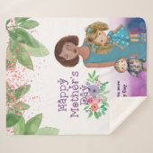 子お洒落供の母親 | 母の日 シェルパブランケット (正面(横))