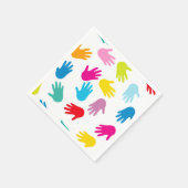 子お洒落手プリントパターン スタンダードカクテルナプキン (角)