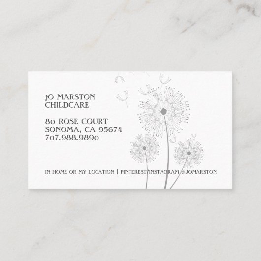 子お洒落育 名刺 (裏面)