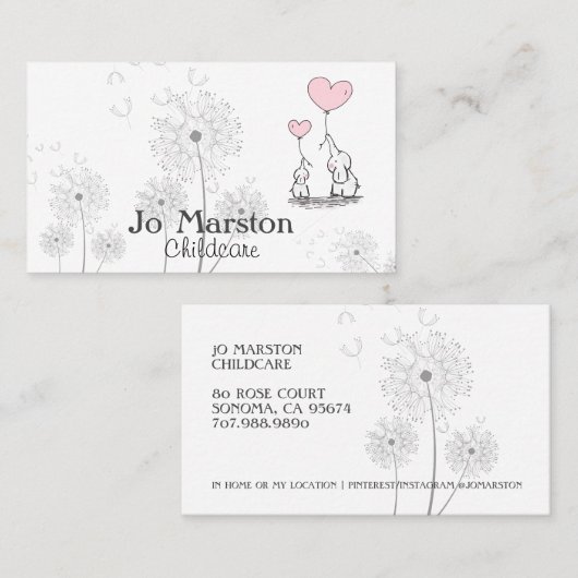 子お洒落育 名刺 (正面/裏面)