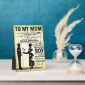 子から母への贈り物 |家族に対する特別ギフト フォトプラーク (側面)