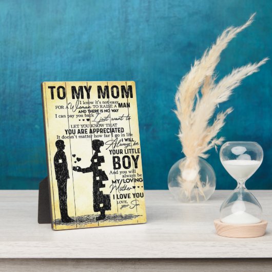 子から母への贈り物 |家族に対する特別ギフト フォトプラーク