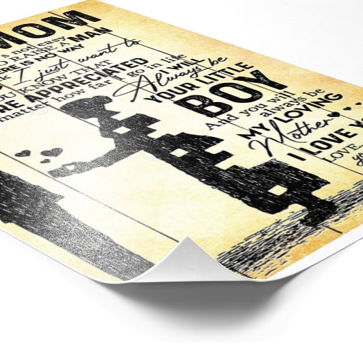 子から母への贈り物 |家族に対する特別ギフト フォトプリント            (角)