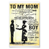 子から母への贈り物 |家族に対する特別ギフト フォトプリント            (正面)