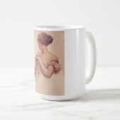 子かわいらし猫を抱いている女性（ハリソン・フィッシャー著） コーヒーマグカップ (正面右)