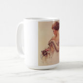 子かわいらし猫を抱いている女性（ハリソン・フィッシャー著） コーヒーマグカップ (正面左)