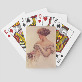 子かわいらし猫を抱いている女性（ハリソン・フィッシャー著） トランプ