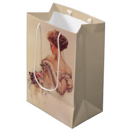 子かわいらし猫を抱いている女性（ハリソン・フィッシャー著） ミディアムペーパーバッグ