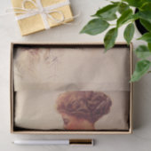 子かわいらし猫を抱いている女性(ハリソン・フィッシャー著) 薄葉紙 (ギフト)