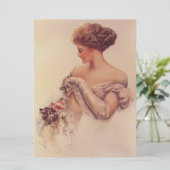 子かわいらし猫を抱えた女性 カード (スタンド正面)