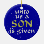 子が生まれ聖なる書物、 経典オーナメント セラミックオーナメント (裏面)