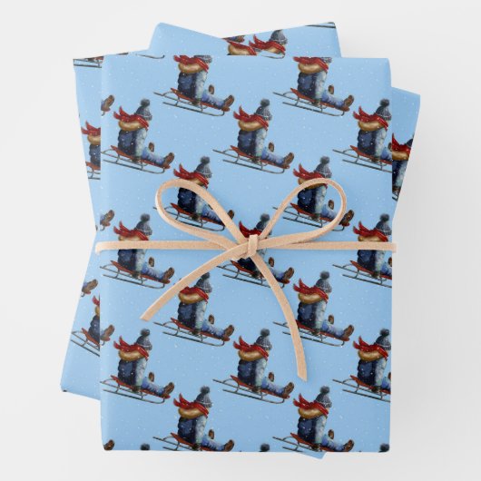 子そりラッピング紙 ラッピングペーパーシート (インサイチュ)