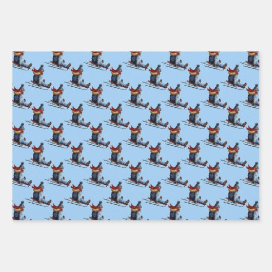 子そりラッピング紙 ラッピングペーパーシート (正面)