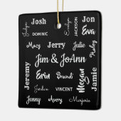 子と孫の名前を持つカップル名 セラミックオーナメント (左)